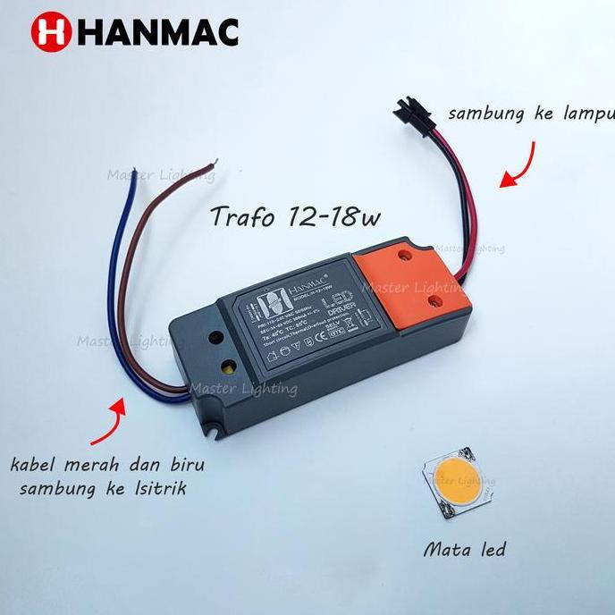 Lampu mata chip led 15w DC bridglux cob hpl downlight putih warm white