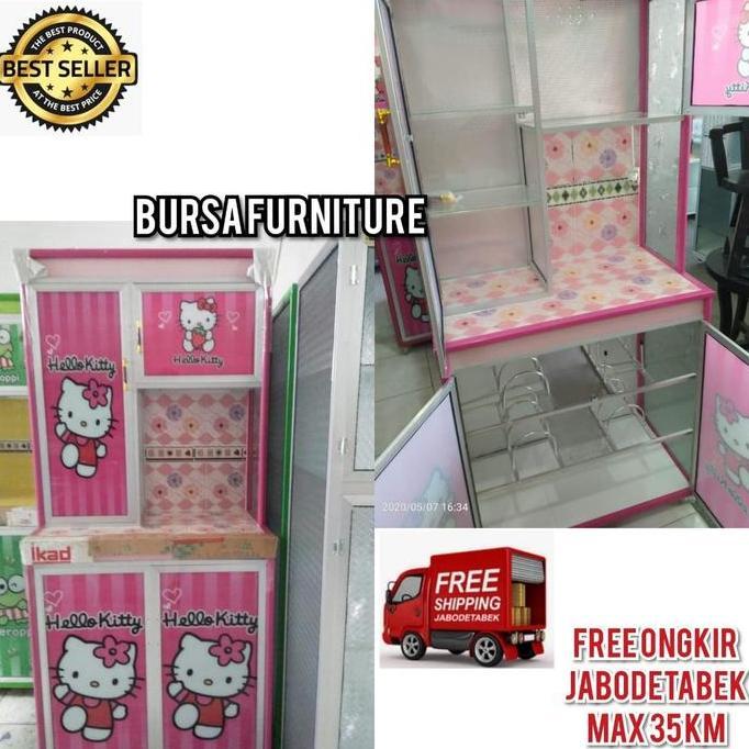 Rak Piring/Lemari Rak Piring Alumunium 2 tu Holo Besar
