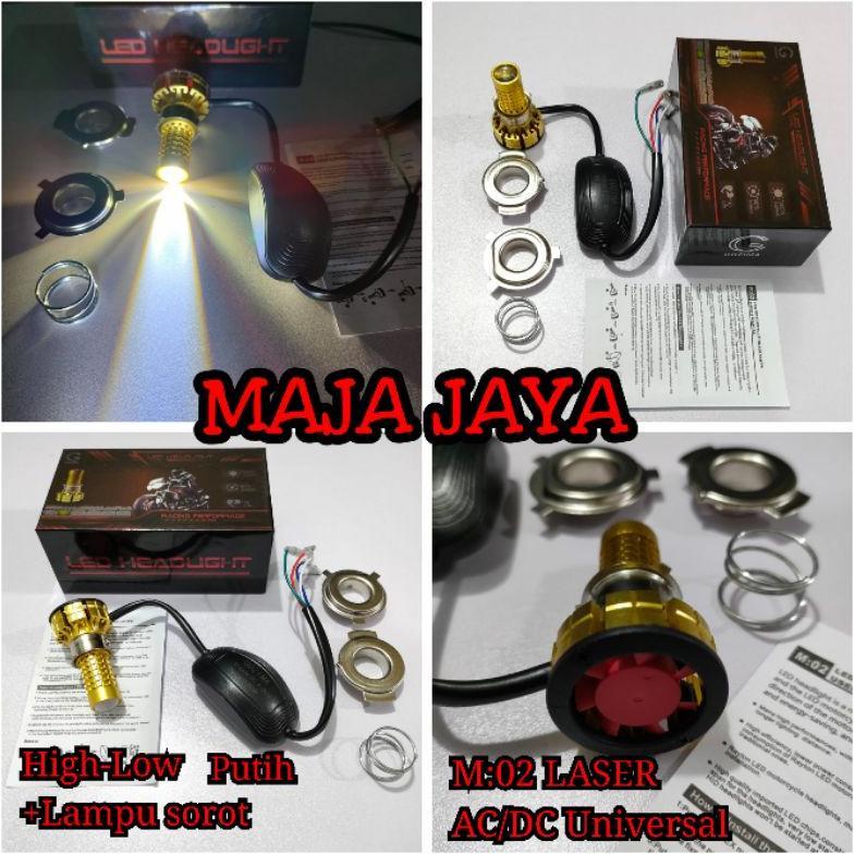 Premium Lampu Utama Projie Mini Laser Super Terang Gozima Lampu Motor Dan Mobil Warna Putih Halogen 
