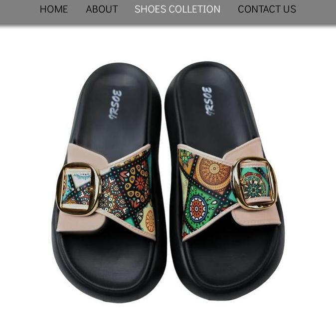 Sandal Selop Wanita Sandal Daily Sandal Slip On Motif Batik Cantik Sandal Slop Fashion Cewek Bahan K