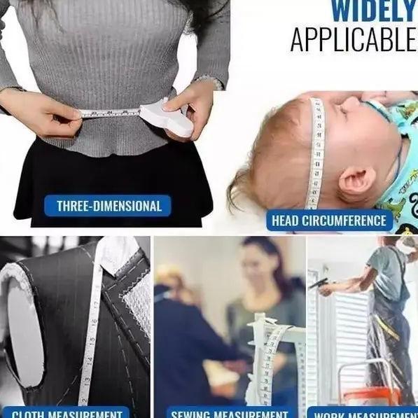 Meteran Badan / Pita Ukur Badan / Meteran Gulung Alat Pengukur Lingkar Tubuh Otomatis original
