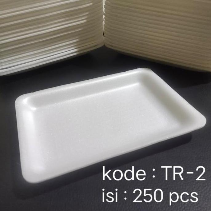 FOAM TRAY TR 2 - STYROFOAM TRAY BUAH TR2 - 250 SET