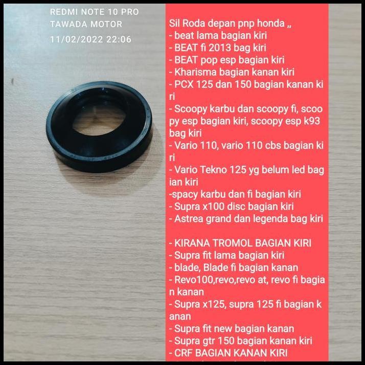 TERBARU SIL SEAL RODA DEPAN HONDA BEAT KARBU BEAT FI 2013 BEAT POP ESP 