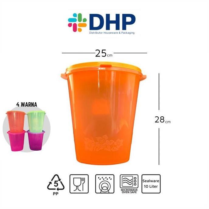 Toples Sealware 10 Liter Plastik Besar Tempat Kerupuk Peyek