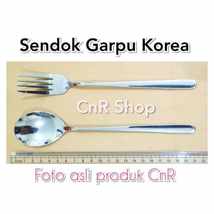 grafir nama sendok garpu set korea pouch