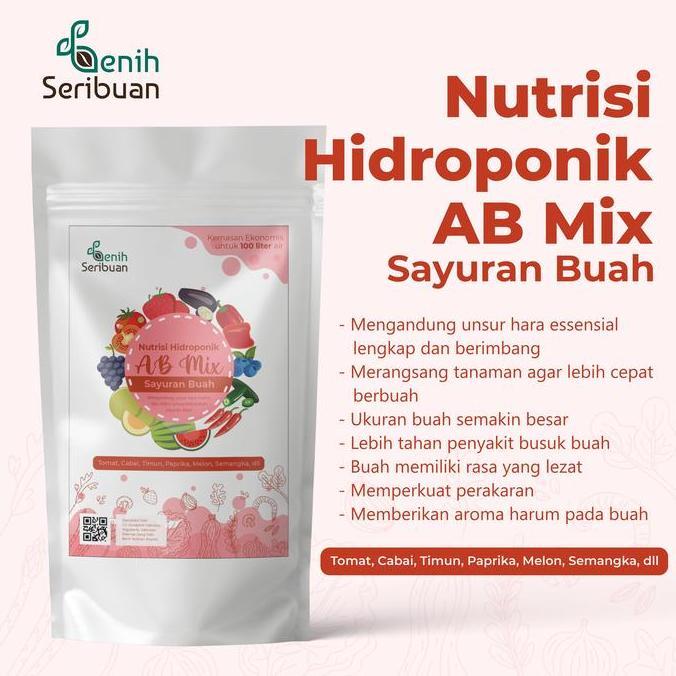 Nutrisi Hidroponik AB Mix Sayuran Daun Tanaman Buah & Bunga 1300 PPM