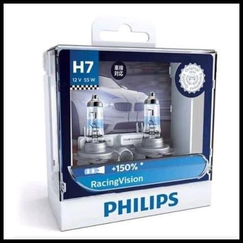 HOT DEAL PHILIPS RACINGVISION H4 H7 12V PASTI ASLI PHILIPS 