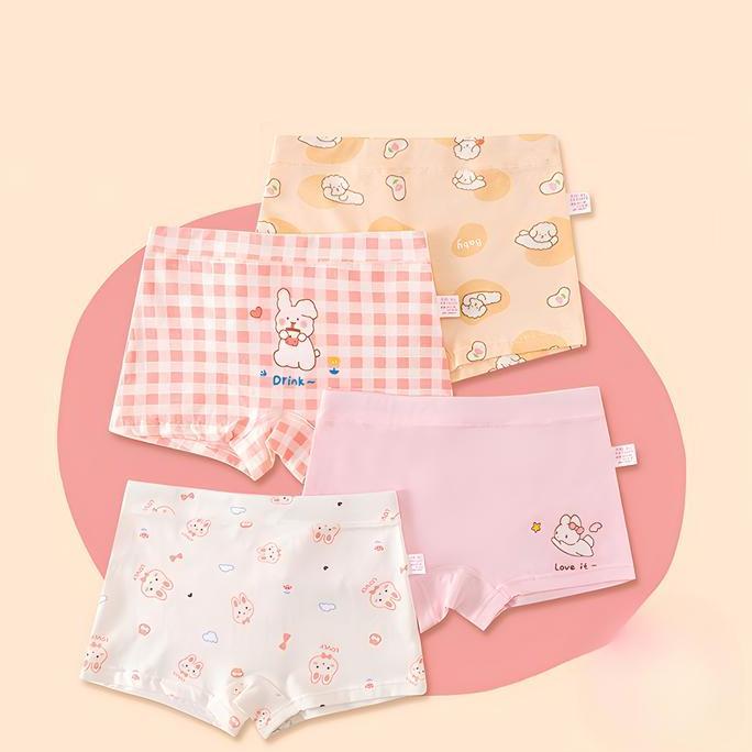 (M-4XL)Katun murni boxer anak cewe import Celana Dalam Boxer Anak Perempuan CD Anak cewek 669#