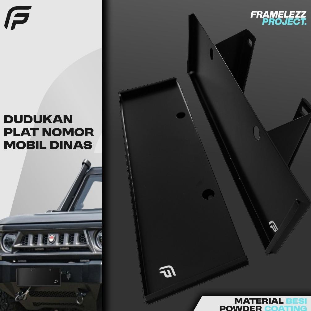 Tatakan/Dudukan Plat Nomor Mobil Dinas Pejabat Bracket Plat Besi Dudukan Plat Pejabat Dudukan Plat T