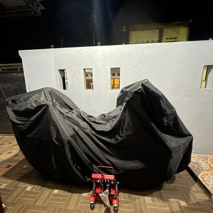 Selimut Body Cover Motor Harley Davidson Variasi Antena + Side Box Original Dan Terpercaya