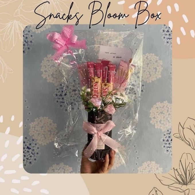 SNACK BLOOM BOX [COKLAT, TABUNG SNACK, COKLAT BOX, SILVERQUEEN]