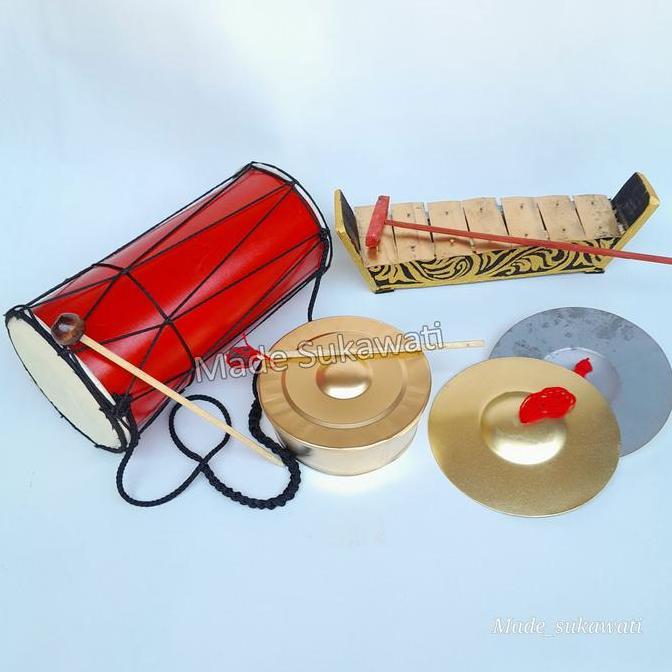 Paling dicari Paket Gamelan Bali 30cm Gong Cengceng Kendang alat musik mainan edukasi anak khas Bali