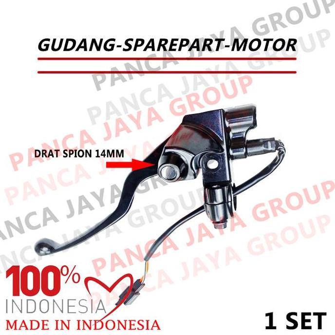 Dudukan Handle Rem Kiri-Spion Switch Rem Skywave Sky Wave Hayate-125