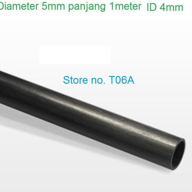1meter Pipa Karbon tube pultrude OD 5mm ID3mm 5x3 5x3mm carbon fiber Aeromodeling Pesawat OHLG Gabus