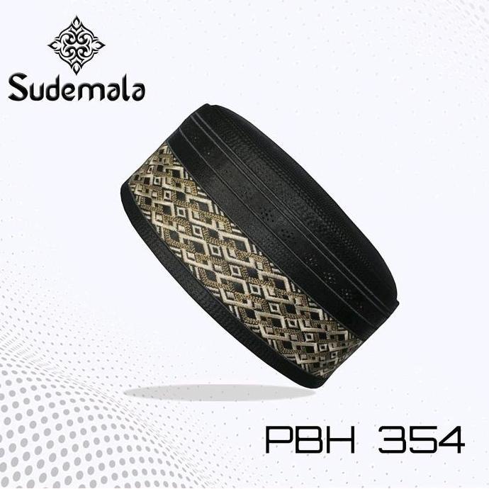 Peci Sudemala PBH 354 Songkok Hitam Sudemala Peci Haji Hitam Motif Premium Kopiah Muslim Pria