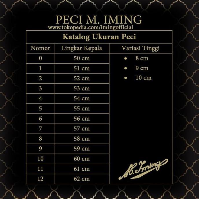 Peci M. Iming Original - Peci Polos Seri K