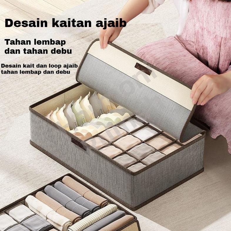 HEMAT Tempat Penyimpanan Pakaian Dalam Rak Pakaian Dalam Organizer Storage Box Sekat Pengatur Lemari