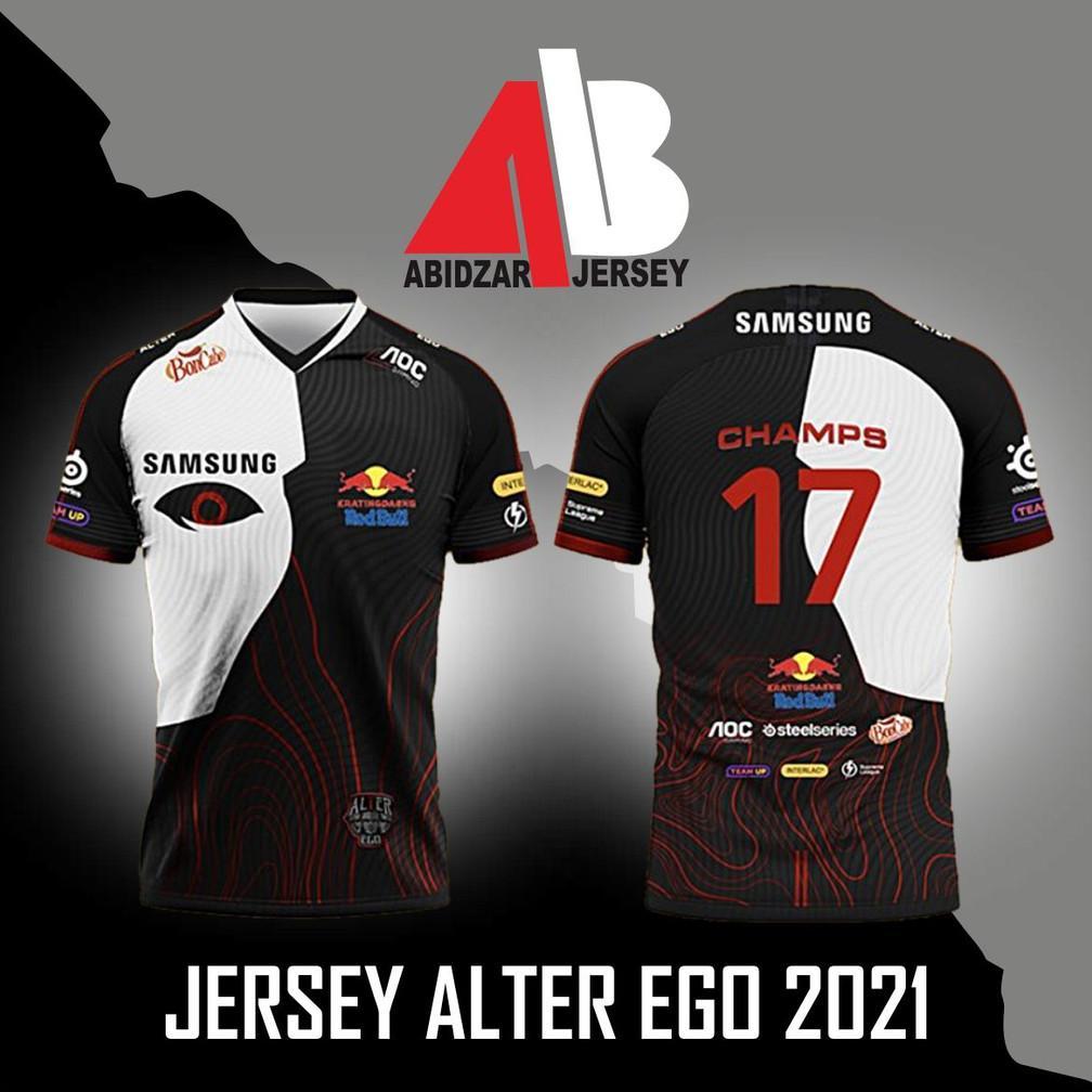 (Terbaru) Jersey Alter Ego 2021 terbaru baju kaos gaming mobile legend free fire free nickname bonus
