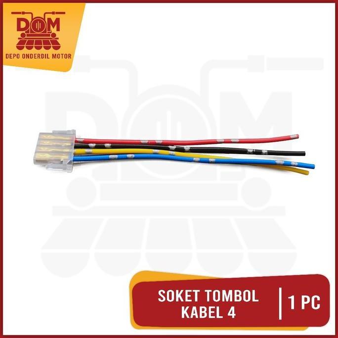 Promo Soket Tombol Lampu Kabel 4 (PSP) Cop Fiting Socket Saklar On-Off Motorcycle Motor Honda Revo A
