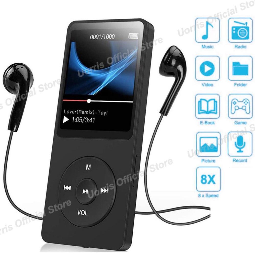 Uorris Mp4 Player Bluetooth Mp3 Mini Player Bluetooth Mp3 Bluetooth Speaker Free 32Gb Card Usb/Type 