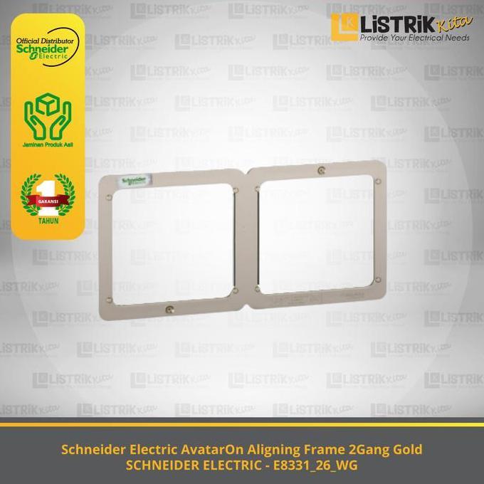 Aligning Frame SCHNEIDER AvatarOn 2 Gang Gold - E8331_26_WG