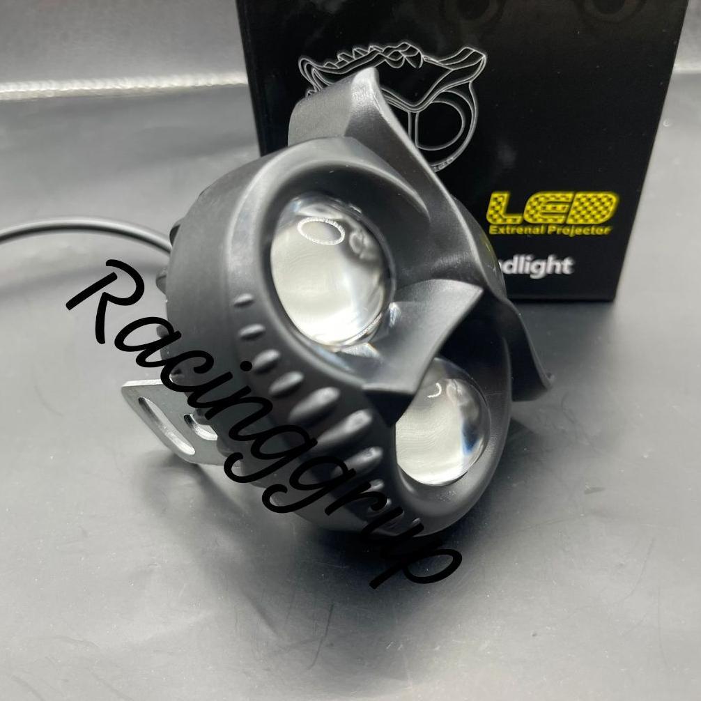 Premium [Cod] Lampu Tembak Motor Super Terang Lampu Tembak Led Motor Lampu Owl 2 Mata Lampu Tembak M