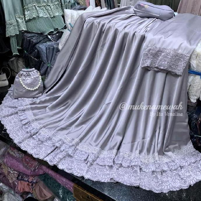 Mukenamewah - Mukena Sutra premium - mukena Aminah - mukena viral