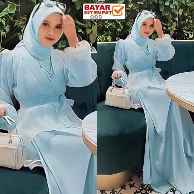 Wxwxw- Gamis Lucsya Outer Free Bross / Gamis Satu Set Dengan Outer Organza Gamissilkld130Jumbo