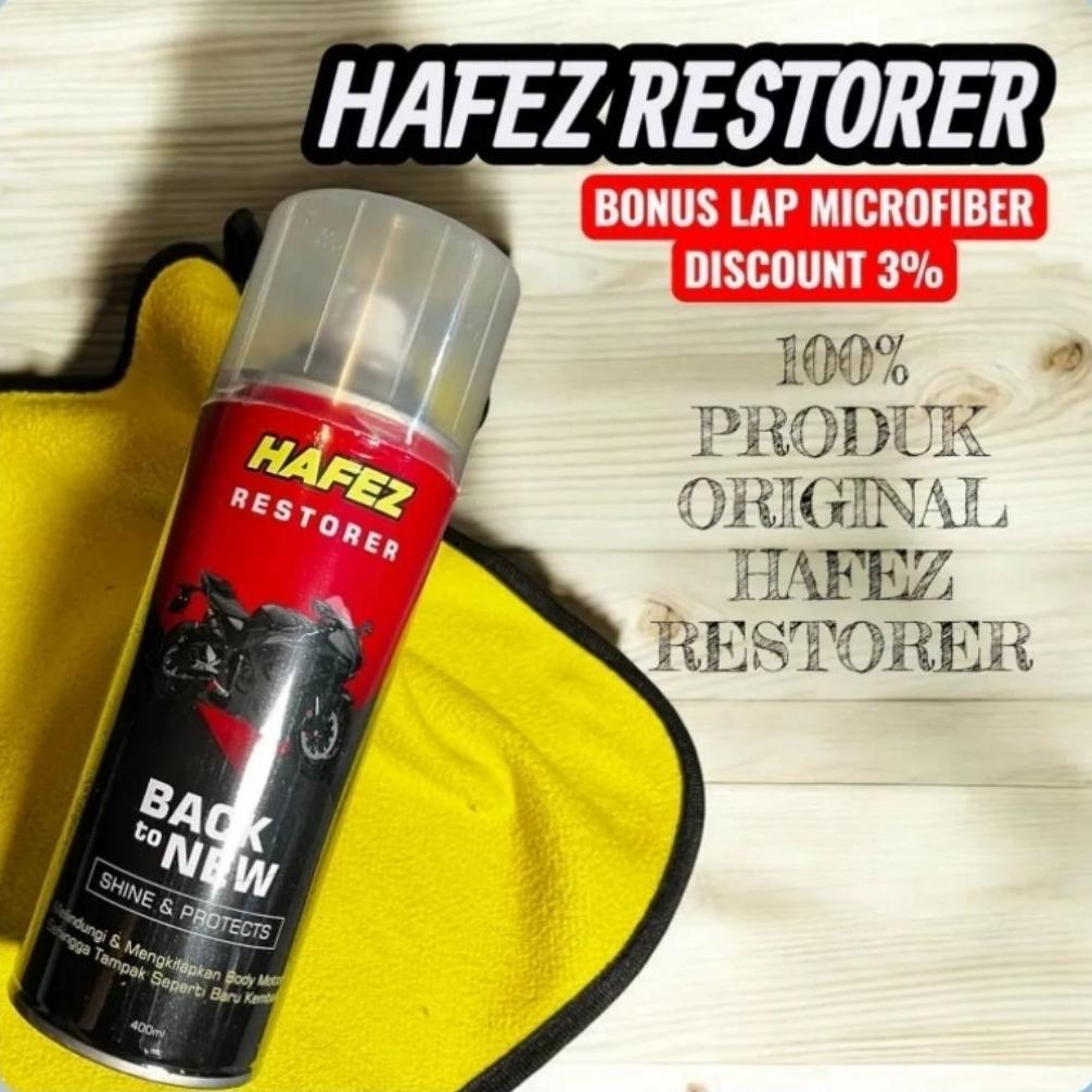Grade Ori Hafez Restorer + Lap Microfiber - Pengkilap Dan Pelindung Body Motor Dan Mobil Dari Korosi