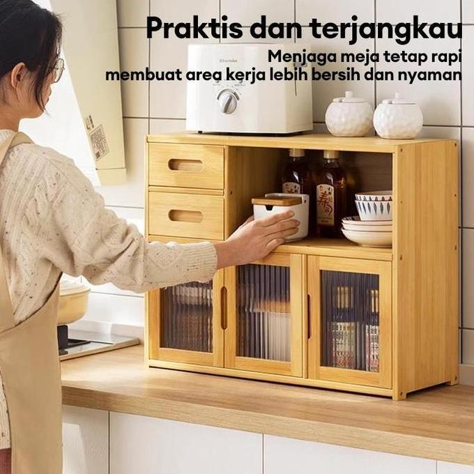 Murah Love Rak Dapur Lemari Bumbu Rak Bumbu Rak Dapur Kayu Lemari Dapur Serbaguna Minimalis Rak Peny
