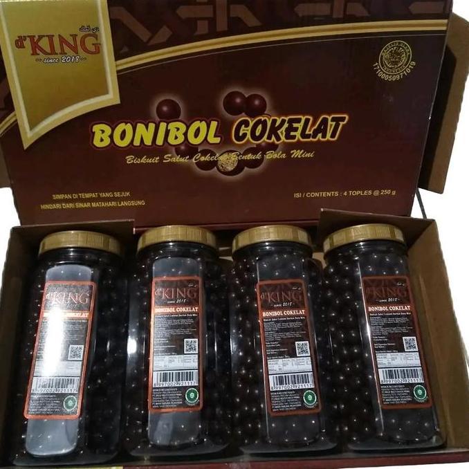 Bonibol Coklat / MEGABALL COKLAT D'KING 1 dus isi 4 toples Food Chocolate Snack