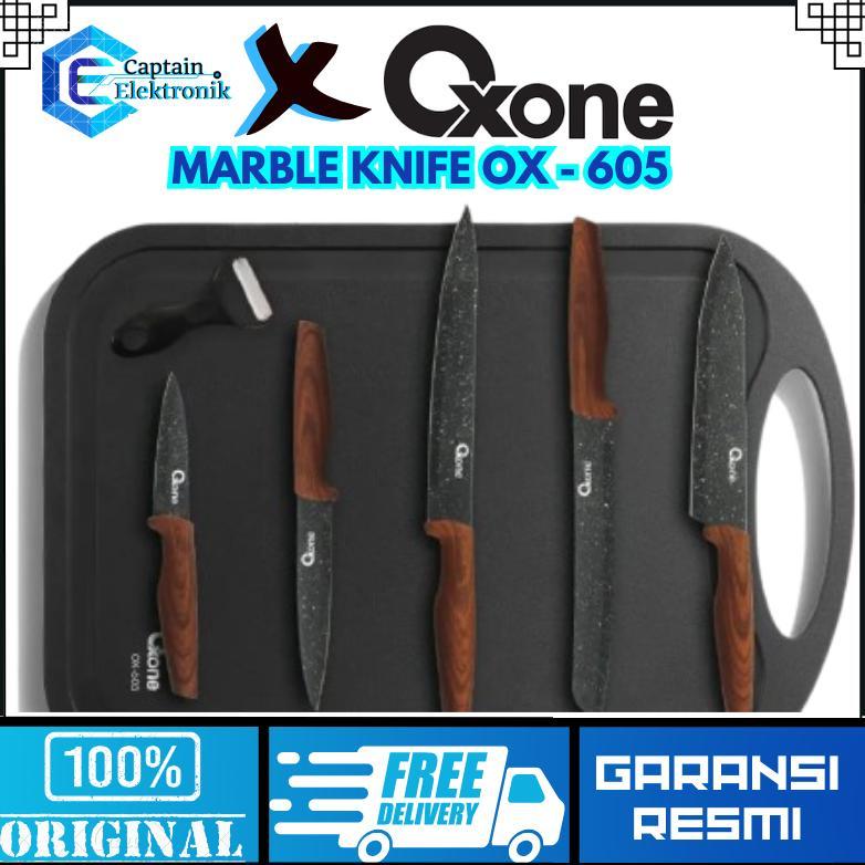 OXONE BLACK MARBLE PISAU DAPUR KNIFE SET OXONE 605 OX-605 OX 605 OX605