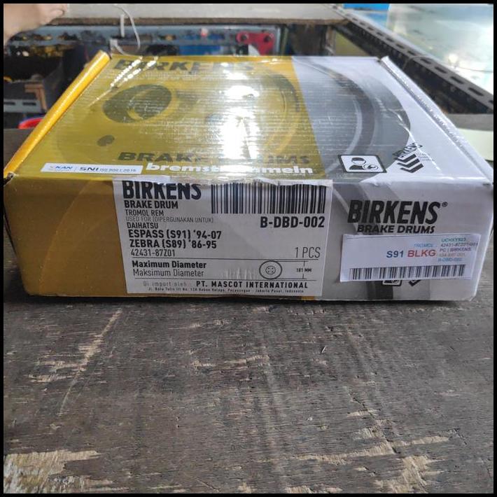 BEST DEAL BIRKENS REAR BRAKE DRUM SUB-ASSY TROMOL REM BELAKANG ZEBRA HIJET S89 