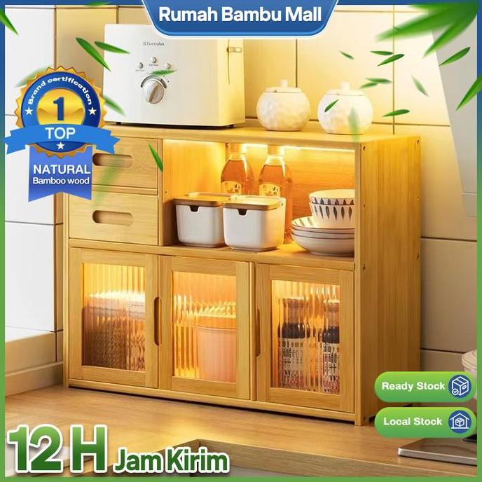 Grosir [Rbm]Rak Dapur Lemari Bumbu Rak Bumbu Rak Dapur Kayu Lemari Dapur Serbaguna Minimalis Rak Pen