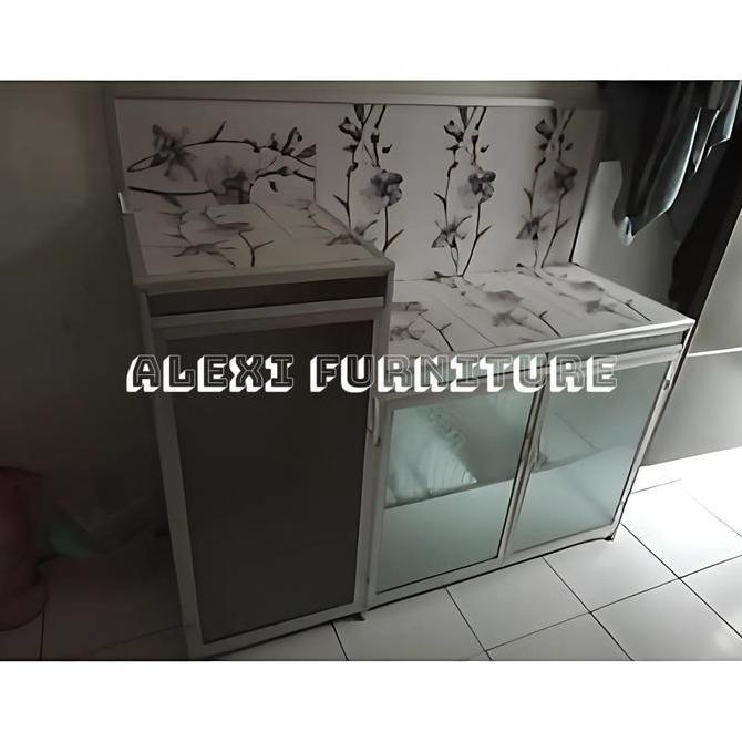 Sale Rak Kompor Undak 3 Pintu Bawah Keramik Belakang Seng - Furniture