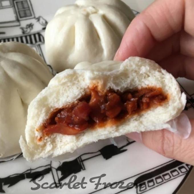 Snack- Char Siu Pao | Bakpao Chasio Ayam Merah 12 Pcs