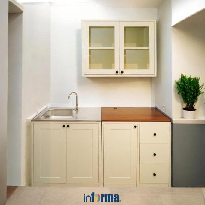 Terlaris Informa Scott Kitchen Set Metal - Putih Kabinet Dapur Lemari Piring Meja Kompor Tempat Peny