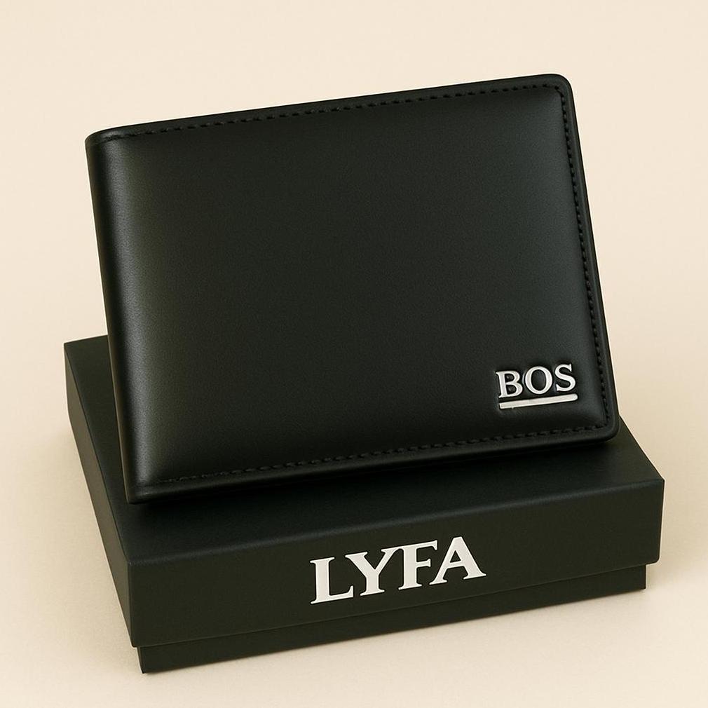 BIG PROMO Dompet Pria Kulit Sintetis Coklat Dan Hitam BOSS Bonus Box Premium