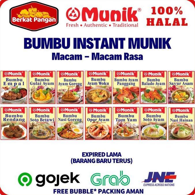 Spice- Bumbu Instant Munik Soto Ayam / Rendang / Soto Betawi / Ayam Goreng / Ayam Panggang / Nasi Ud