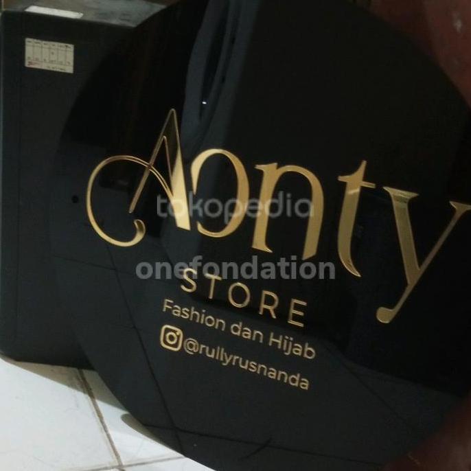 ready custom nama toko - papan nama toko acrylik timbul