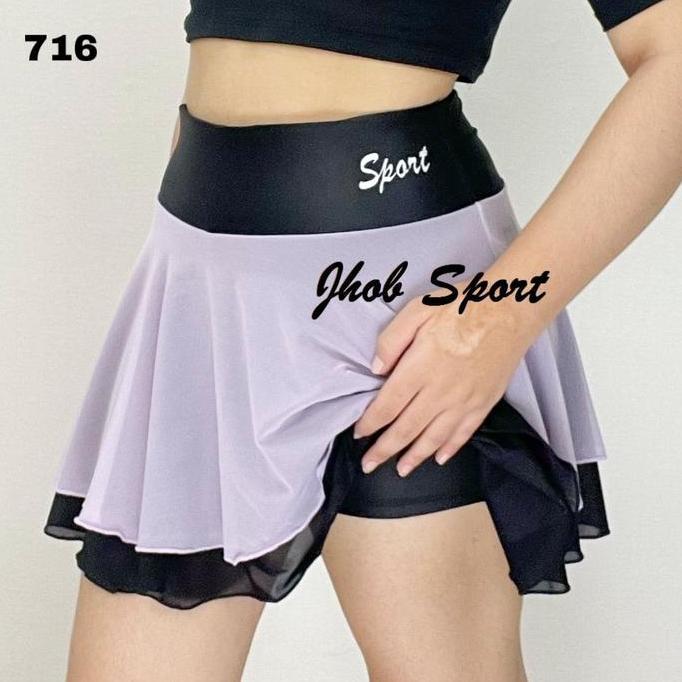 Fitto- Rok Tennis Tile/Rok Olahraga/Rok Bulu Tangkis/Rok Senam Sexi/Rok Tennis Populer/Rok Murah/Rok