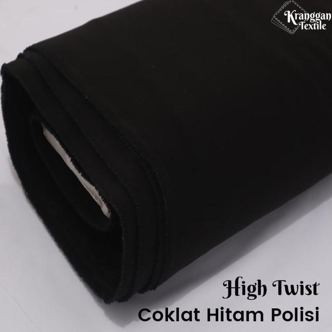 Kain Celana Coklat Polisi Semi Wool High Twist / Kantor / Jas / Seragam / Formal  Nyaman