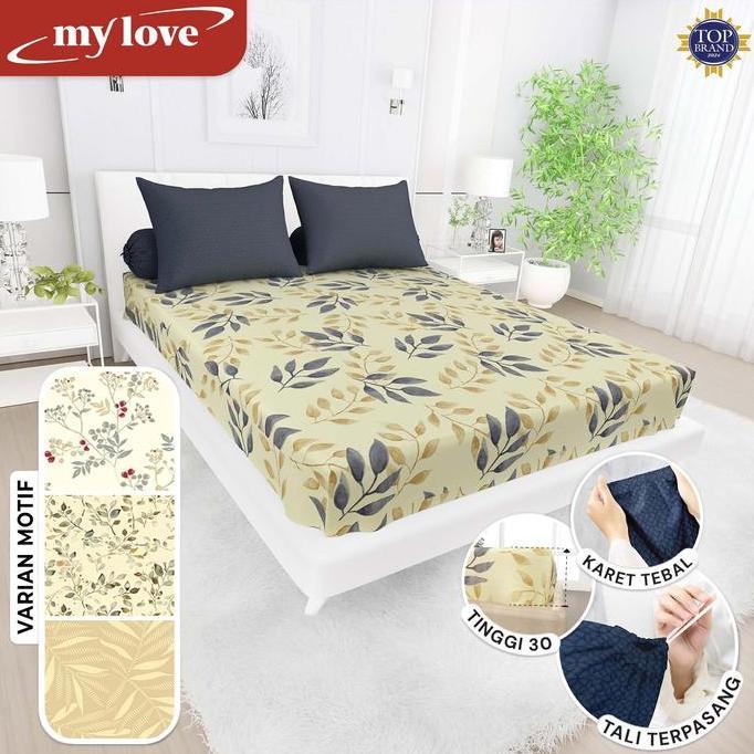 BEBAS ONGKIR - MYLOVE Sprei My Love Queen Fitted 160x200 Sprei Queen My Love No 2