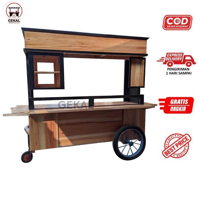 Terlaris Gerobak Minuman Kekinian - Gerobak Booth Kayu
