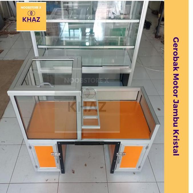 Terlaris Etalase Gerobak Motor Keliling Rujak Jambu Kristal