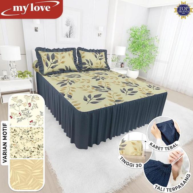 DISKON SPESIAL - MYLOVE Sprei My Love Queen Rumbai ukuran 160x200 Sprei Set No 2 sprei my love 16020