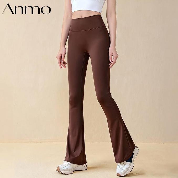 SUPER DEAL - ANMO-Celana yoga tanpa jahitan dan sangat elastis yang mencegah rasa malu dan tidak mem