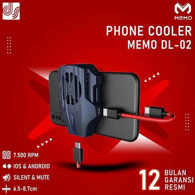 TERMURAH - MEMO DL02 DL-02 Mobile Cooling Fan Cooler Radiator Kipas Pendingin HP