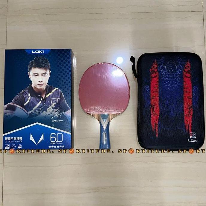 Bet Tenis Meja Bet Pingpong Bat Pingpong LOKI 6star Carbon Original