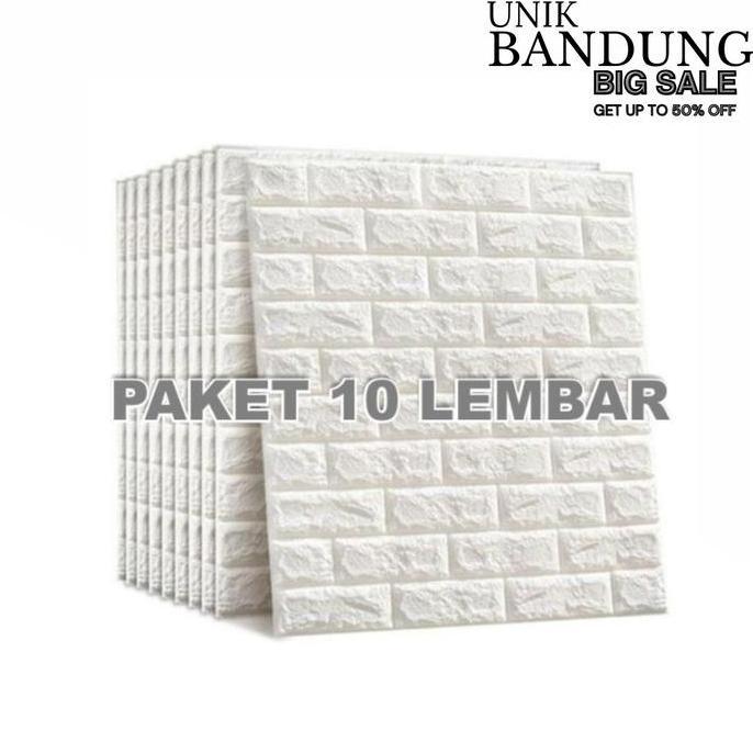 UnikBandung PAKET 10 LEMBAR Wallpaper Brickfoam Bata 3D Foam 70 x 38cm Timbul Brickfoam wallpaper st